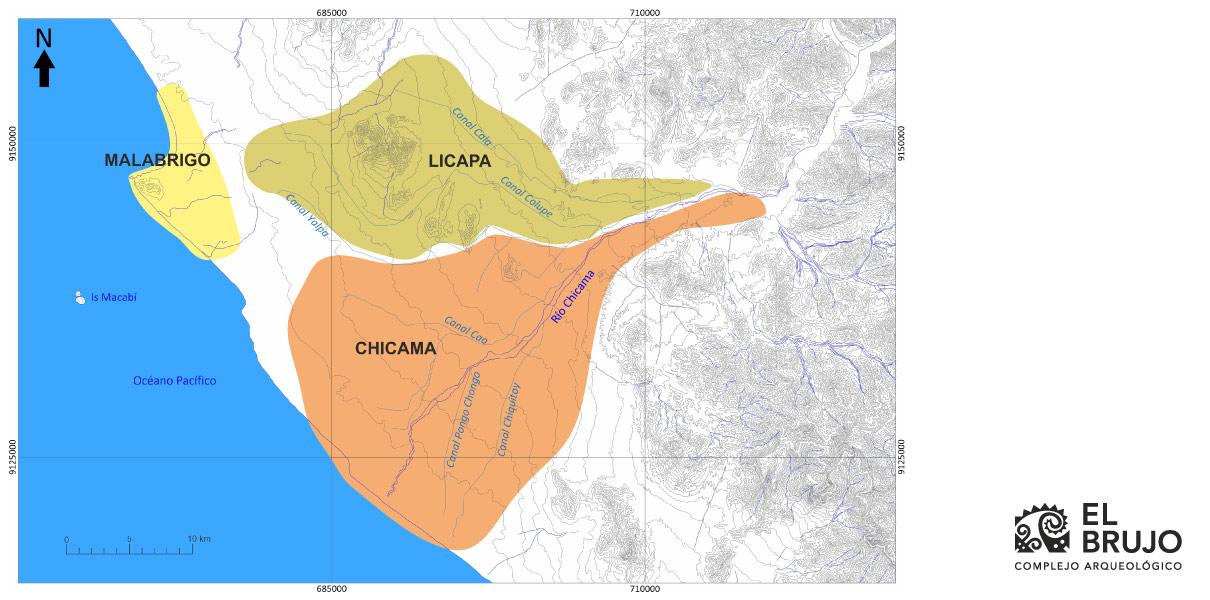 Mapa del valle de Chicama