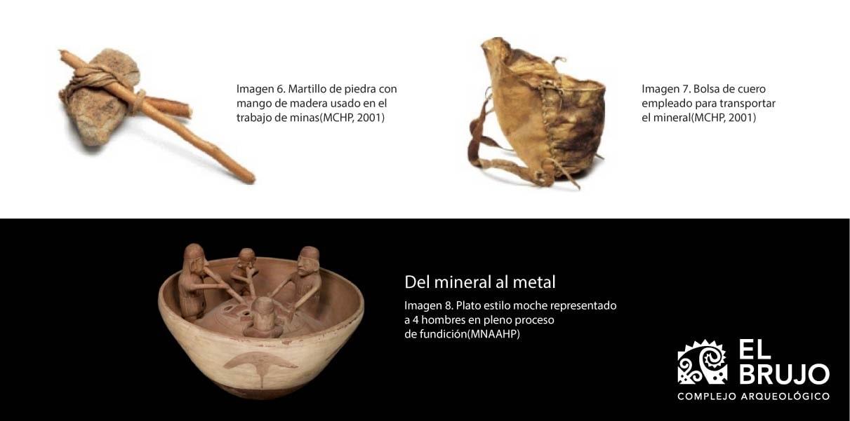 Imagen 8. Plato estilo moche representando a 4 hombres en pleno proceso de fundición. (MNAAHP)
