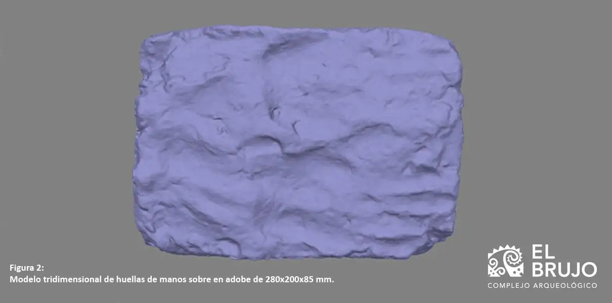 Modelo tridimensional de la huella - vista 1