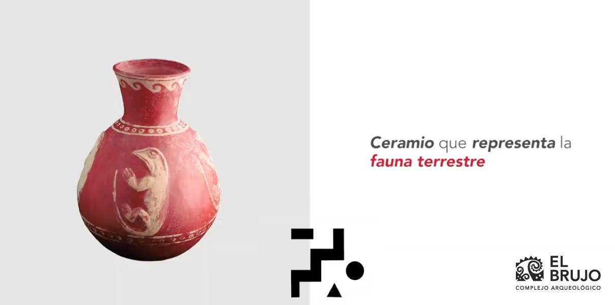 fauna terrestres en ceramica mochica